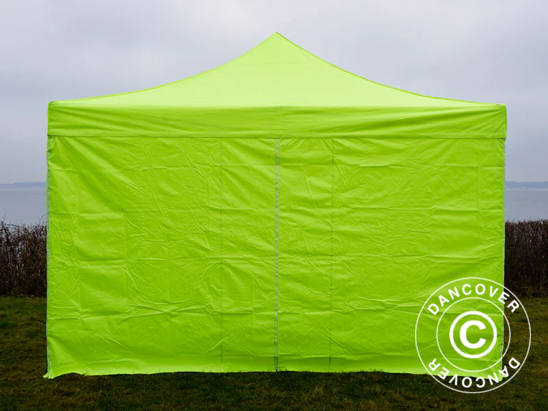 Snabbtält FleXtents PRO Steel 4x4m Neongul/grön, inkl. 4 sidor - Image 3