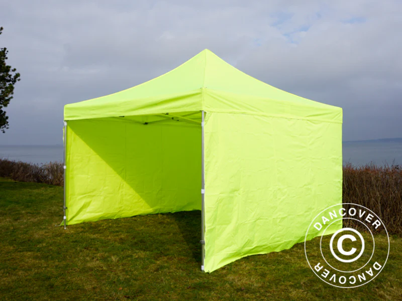 Snabbtält FleXtents PRO Steel 4x4m Neongul/grön, inkl. 4 sidor - Image 8