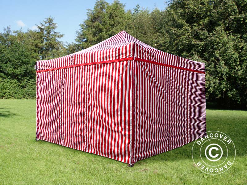 Snabbtält FleXtents PRO Steel 4x4m Randigt, inkl. 4 sidor - Image 4