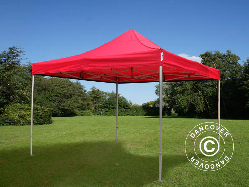Snabbtält FleXtents PRO Steel 4x4m Röd, inkl. 4 sidor - Image 4
