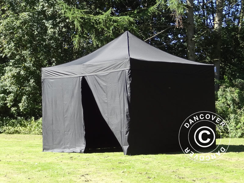 Snabbtält FleXtents PRO Steel 4x4m Svart, inkl. 4 sidor - Image 3