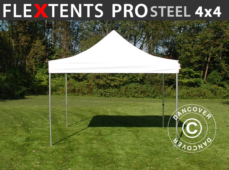 Snabbtält FleXtents PRO Steel 4x4m Vit