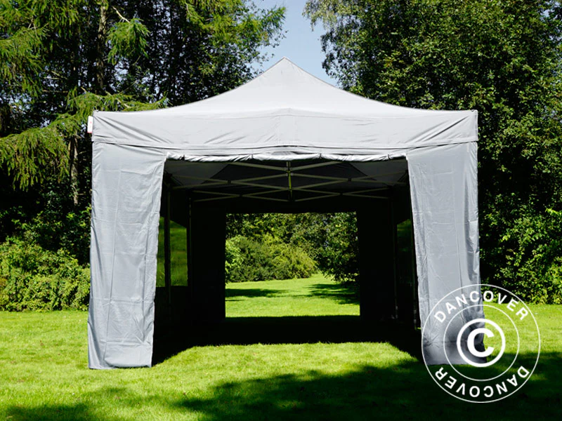 Snabbtält FleXtents PRO Steel 4x6m Grå, inkl. 8 sidor - Image 3