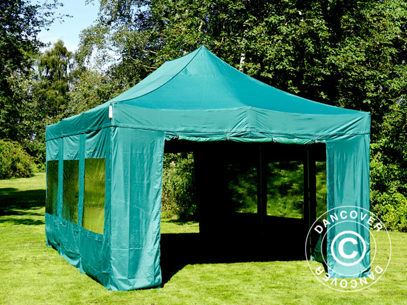 Snabbtält FleXtents PRO Steel 4x6m Grön, inkl. 8 sidor - Image 5