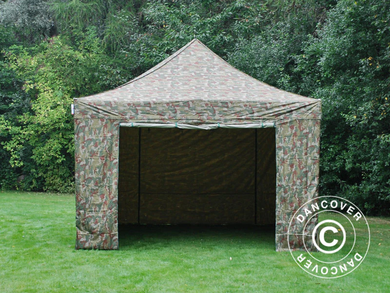 Snabbtält FleXtents PRO Steel 4x6m Kamouflage, inkl. 8 sidor - Image 3