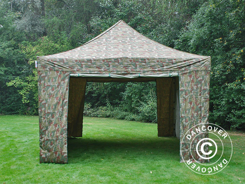 Snabbtält FleXtents PRO Steel 4x6m Kamouflage, inkl. 8 sidor - Image 4