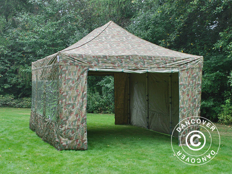 Snabbtält FleXtents PRO Steel 4x6m Kamouflage, inkl. 8 sidor - Image 5
