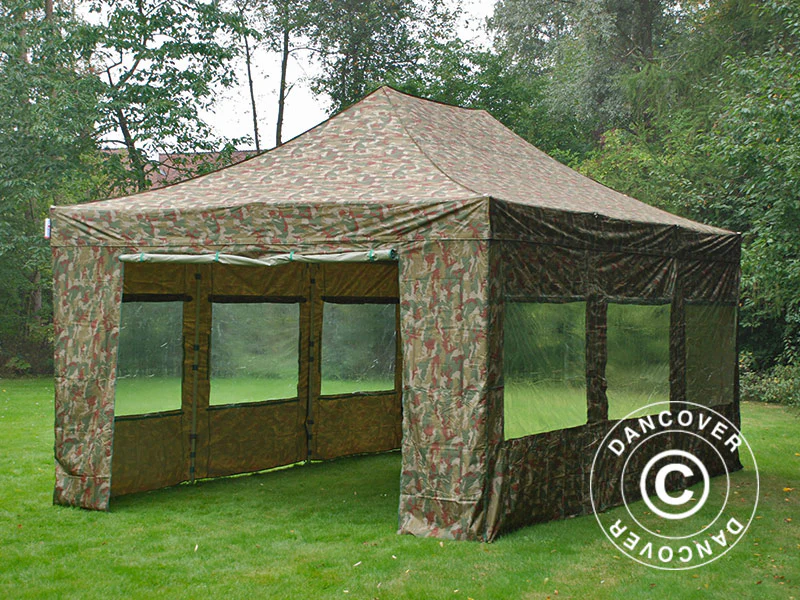Snabbtält FleXtents PRO Steel 4x6m Kamouflage, inkl. 8 sidor - Image 6