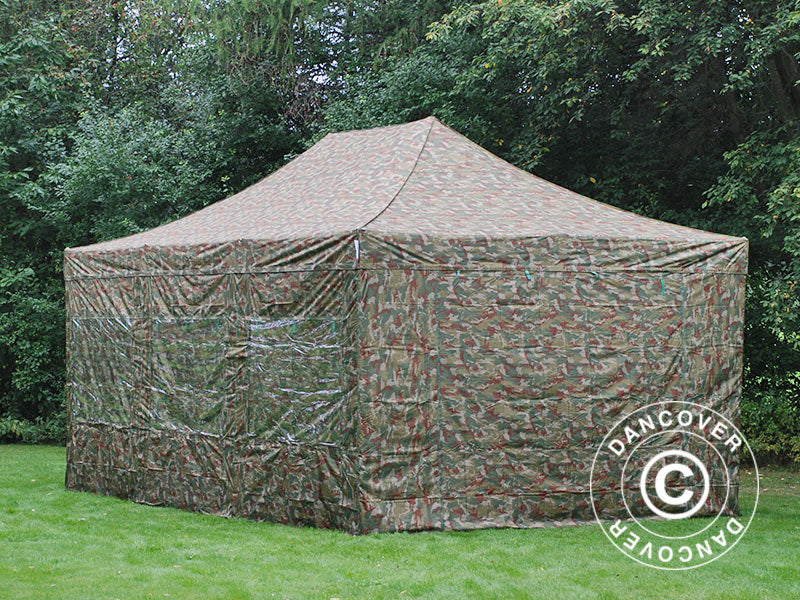 Snabbtält FleXtents PRO Steel 4x6m Kamouflage, inkl. 8 sidor - Image 7