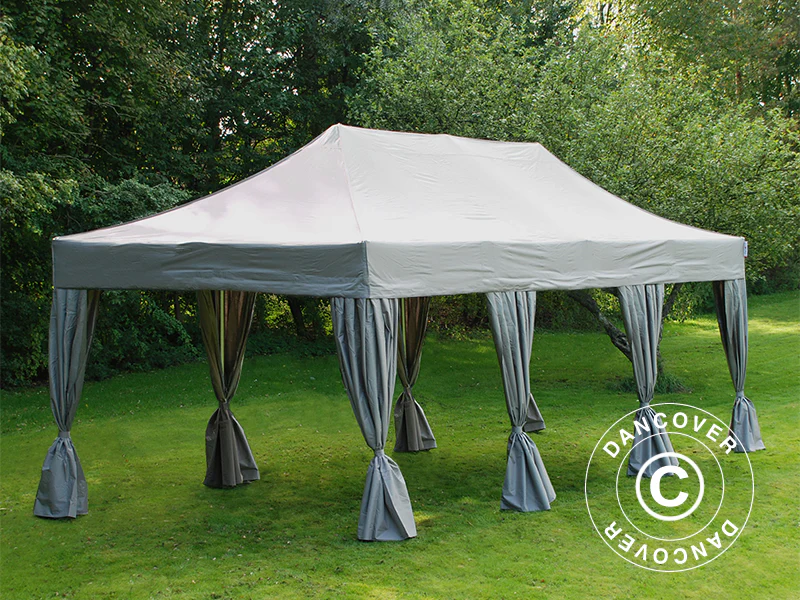 Snabbtält FleXtents PRO Steel 4x6m Latte, inkl. 8 dekorativa gardiner - Image 2