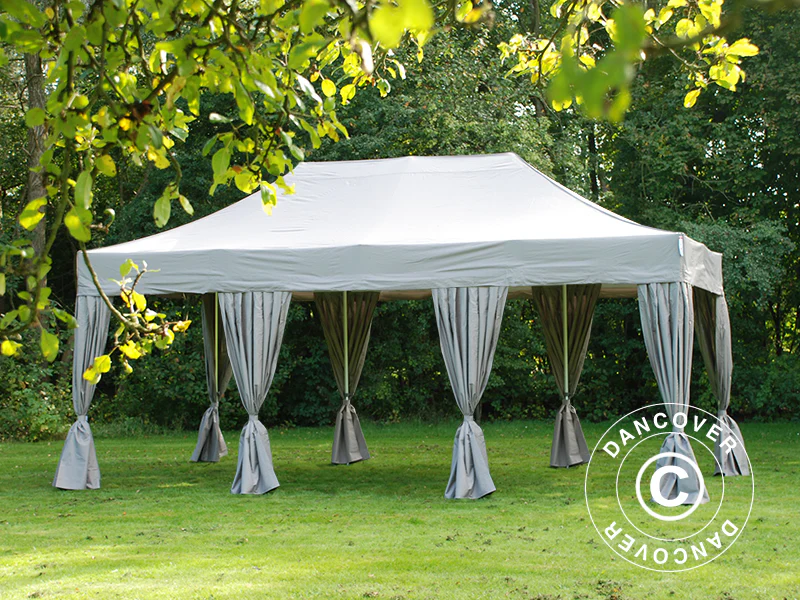 Snabbtält FleXtents PRO Steel 4x6m Latte, inkl. 8 dekorativa gardiner - Image 3