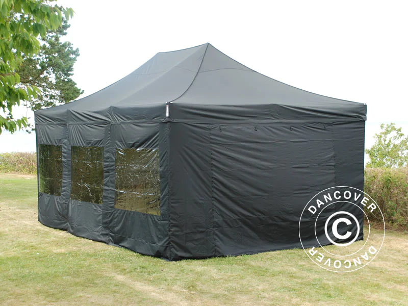 Snabbtält FleXtents PRO Steel 4x6m Svart, inkl. 8 sidor - Image 3