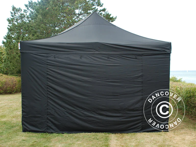 Snabbtält FleXtents PRO Steel 4x6m Svart, inkl. 8 sidor - Image 4
