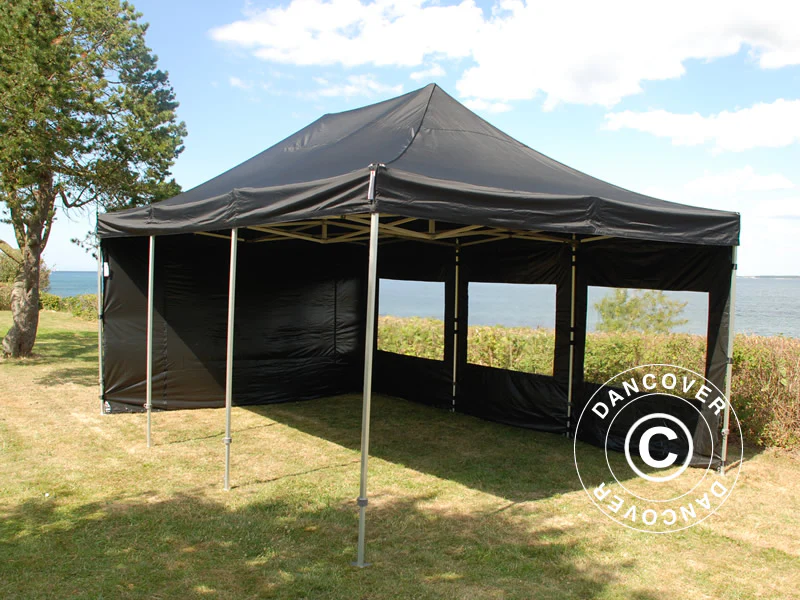 Snabbtält FleXtents PRO Steel 4x6m Svart, inkl. 8 sidor - Image 5