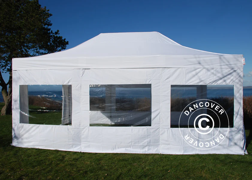 Snabbtält FleXtents PRO Steel 4x6m Vit, Flamhämmande, inkl. 8 sidor - Image 3