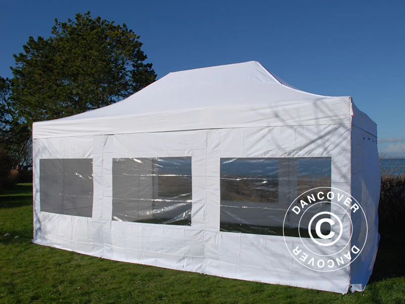 Snabbtält FleXtents PRO Steel 4x6m Vit, inkl. 8 sidor - Image 4