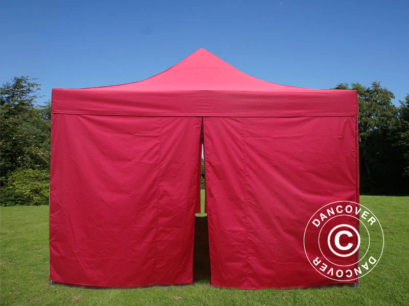 Snabbtält FleXtents PRO Steel 4x8m Röd, inkl. 6 sidor - Image 4