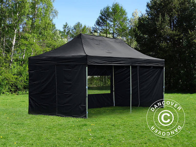 Snabbtält FleXtents PRO Steel 4x8m Svart, inkl. 6 sidor - Image 6