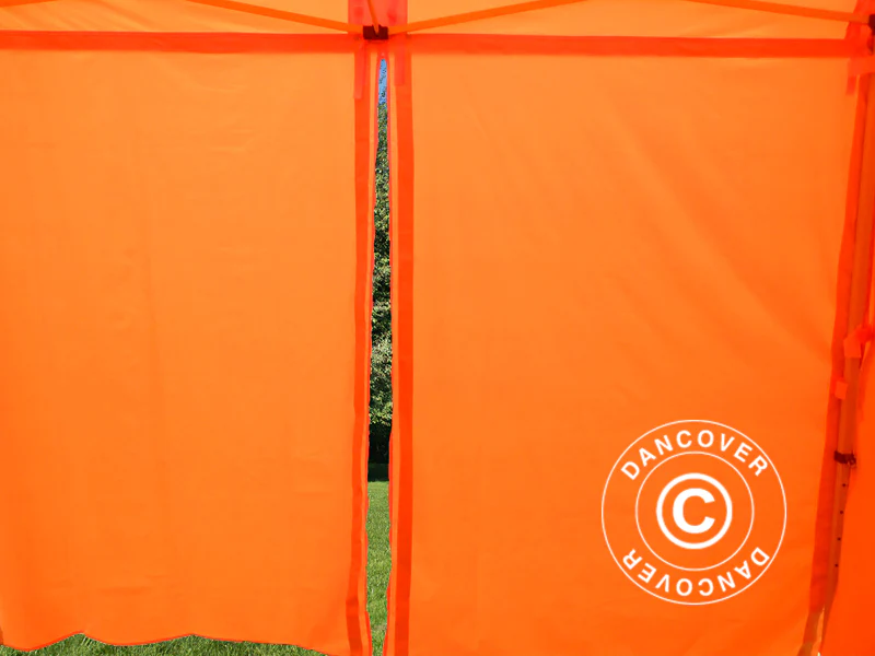 Snabbtält FleXtents PRO Steel Arbetstält 3x3m, inkl. 4 sidor Orange Reflexiva - Image 8