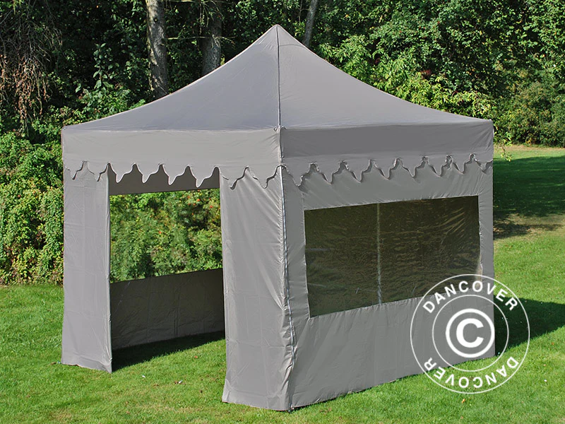 Snabbtält FleXtents PRO Steel "Morocco" 3x3m Latte, inkl. 4 sidor - Image 4