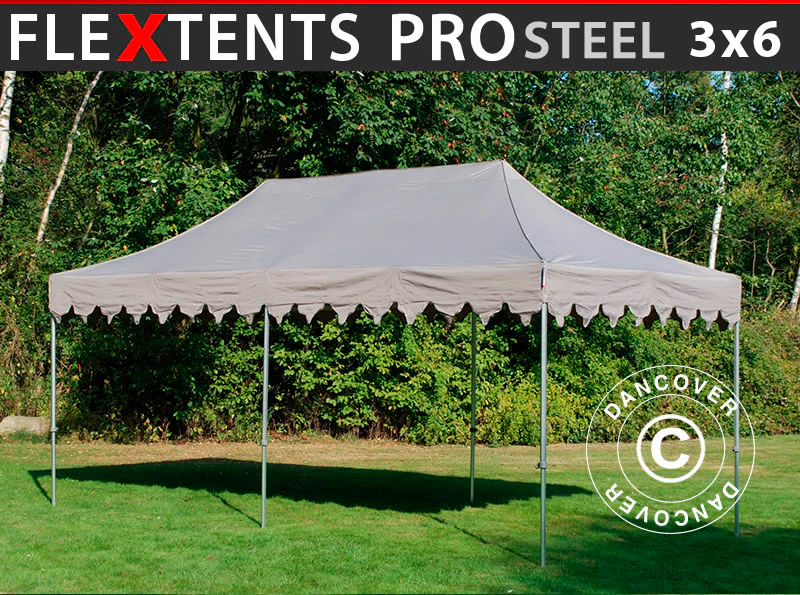 Snabbtält FleXtents PRO Steel "Morocco" 3x6m Latte