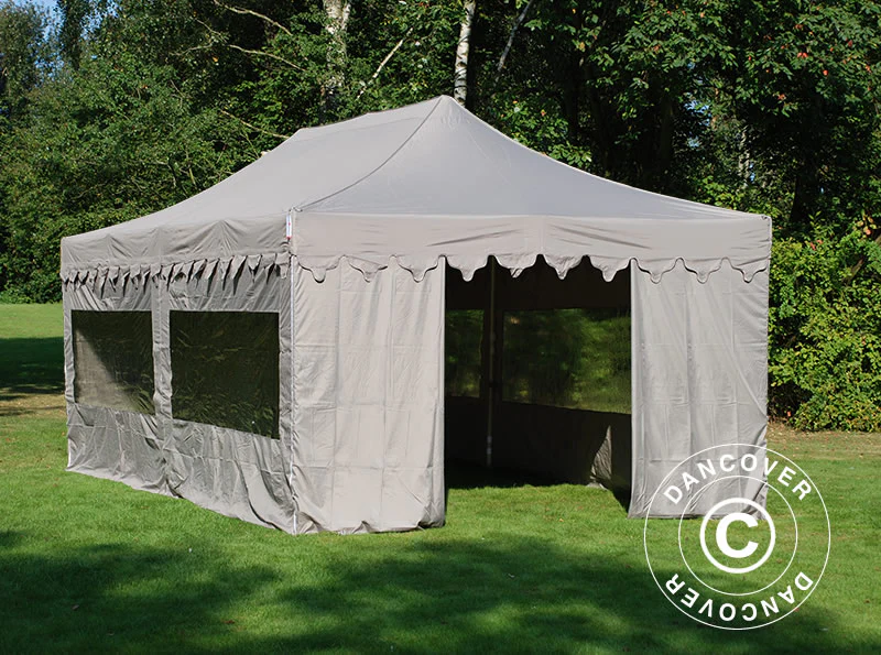 Snabbtält FleXtents PRO Steel "Morocco" 4x8m Latte, inkl. 6 sidor - Image 2