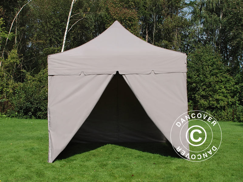 Snabbtält FleXtents PRO Steel "Peaked" 3x3m Latte, inkl. 4 sidor - Image 6