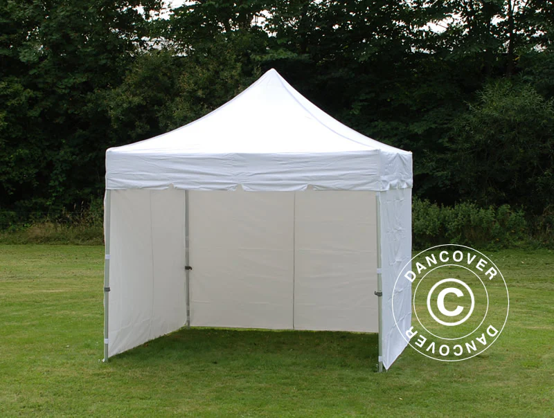 Snabbtält FleXtents PRO Steel "Peaked" 3x3m Vit, inkl. 4 sidor - Image 5