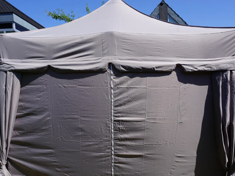 Snabbtält FleXtents PRO Steel "Peaked" 3x6m Latte, inkl. 6 sidoväggar och 6 dekorativa gardiner - Image 6