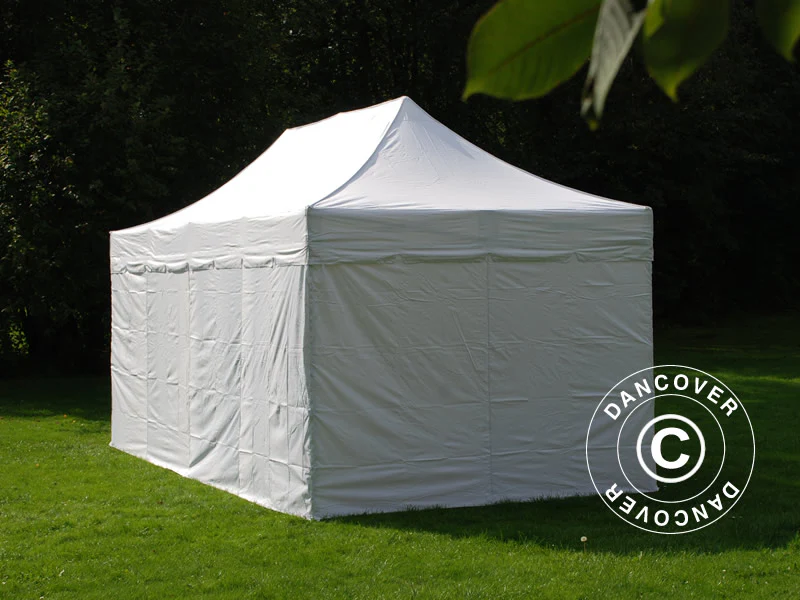 Snabbtält FleXtents PRO Steel "Peaked" 3x6m Vit, inkl. 6 sidor - Image 3