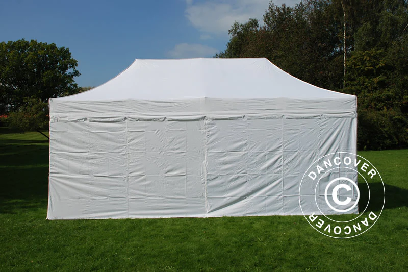 Snabbtält FleXtents PRO Steel "Peaked" 3x6m Vit, inkl. 6 sidor - Image 4