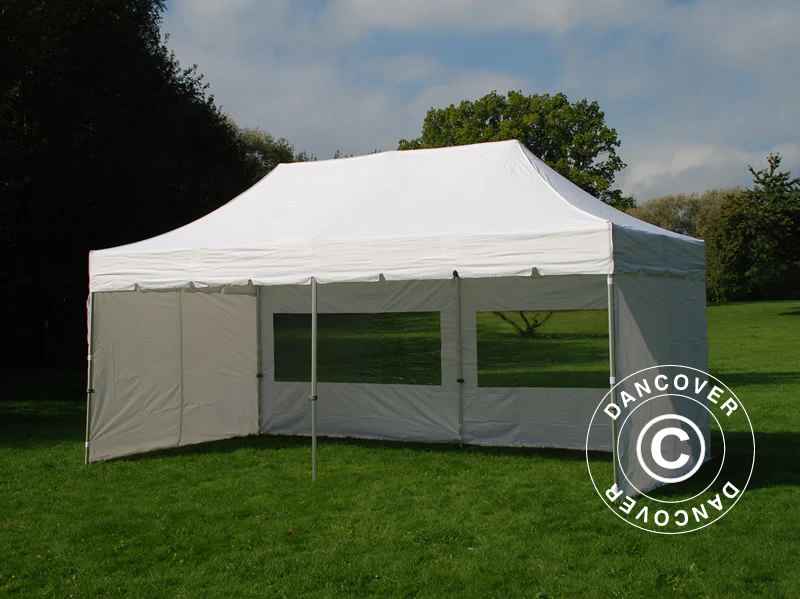 Snabbtält FleXtents PRO Steel "Peaked" 3x6m Vit, inkl. 6 sidor - Image 6