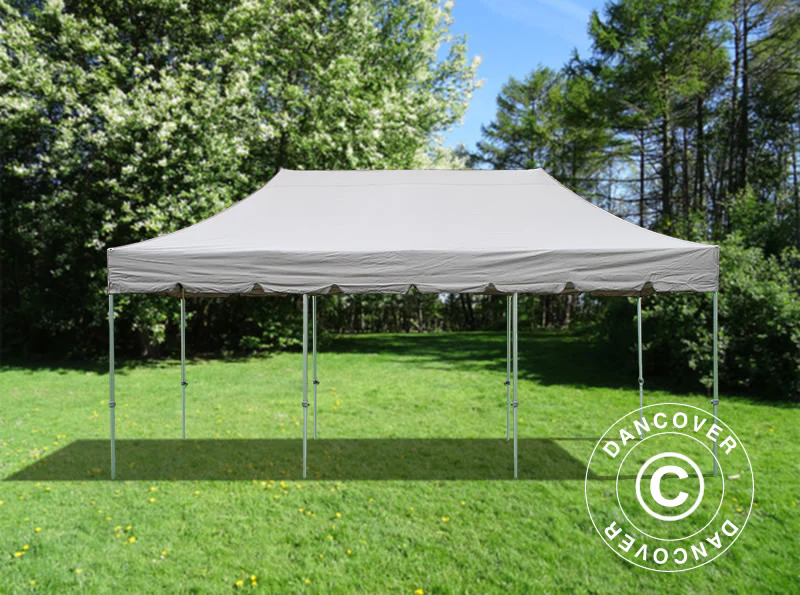 Snabbtält FleXtents PRO Steel "Peaked" 4x6m Latte, inkl. 8 sidor - Image 3