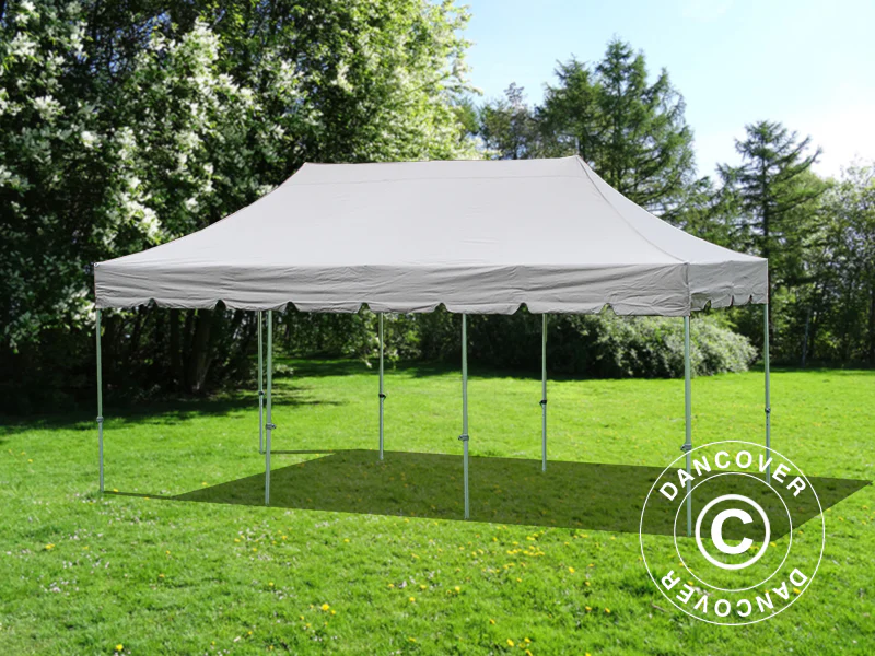 Snabbtält FleXtents PRO Steel "Peaked" 4x6m Latte, inkl. 8 sidor - Image 4