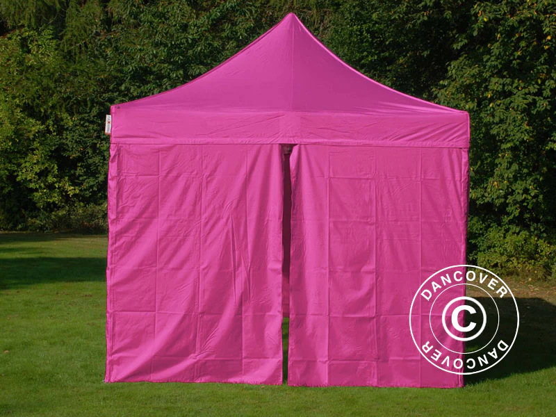 Snabbtält FleXtents PRO Steel Vintage Style 3x6m Rosa, inkl. 6 sidor - Image 4