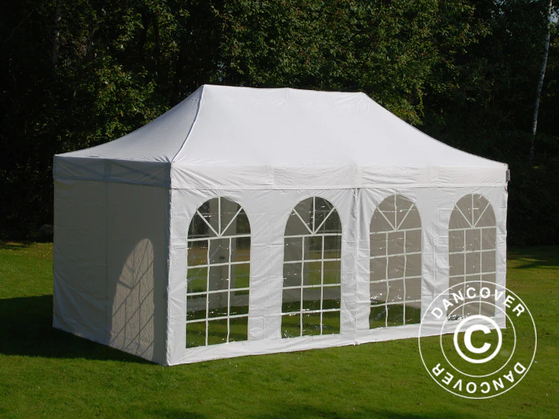 Snabbtält FleXtents PRO Steel Vintage Style 3x6m Vit, inkl. 6 sidor - Image 5