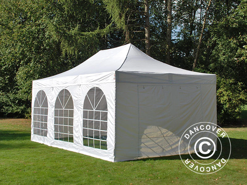 Snabbtält FleXtents PRO Steel Vintage Style 4x6m Vit, inkl. 8 sidor - Image 4