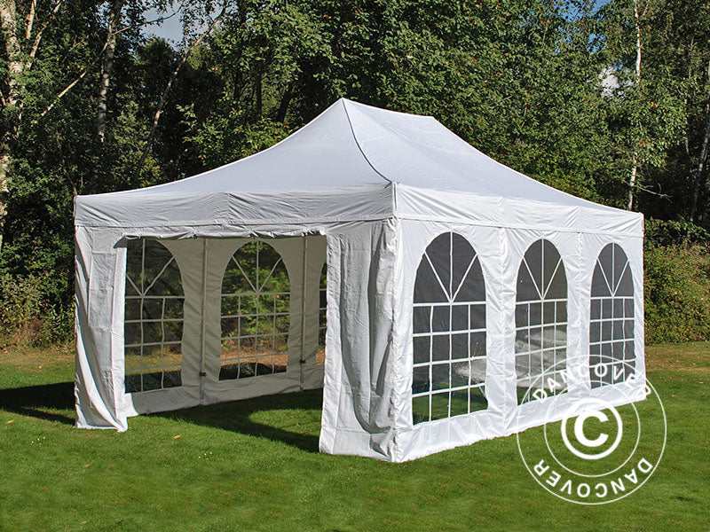 Snabbtält FleXtents PRO Steel Vintage Style 4x6m Vit, inkl. 8 sidor - Image 6