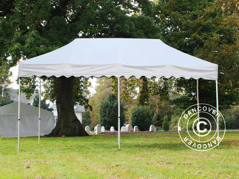 Snabbtält FleXtents PRO Steel "Wave" 3x6m Vit, inkl. 6 sidor - Image 2