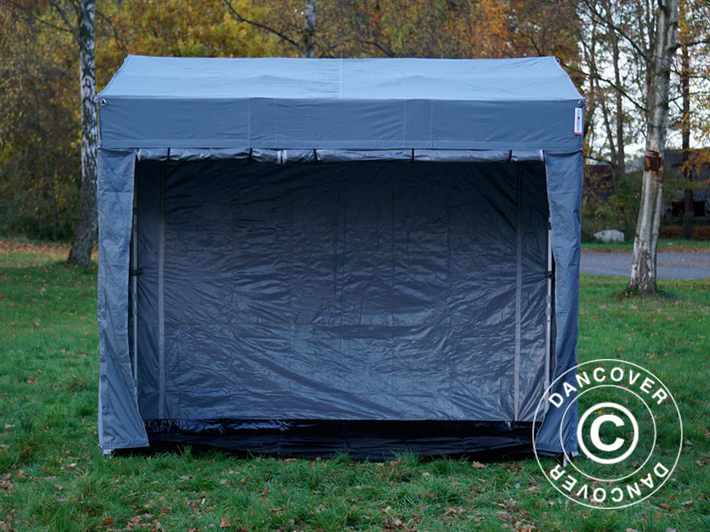 Snabbtält FleXtents PRO Trapezo 2x3m Grå, inkl. 4 sidor - Image 10