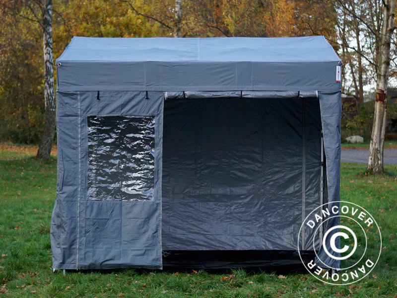 Snabbtält FleXtents PRO Trapezo 2x3m Grå, inkl. 4 sidor - Image 11