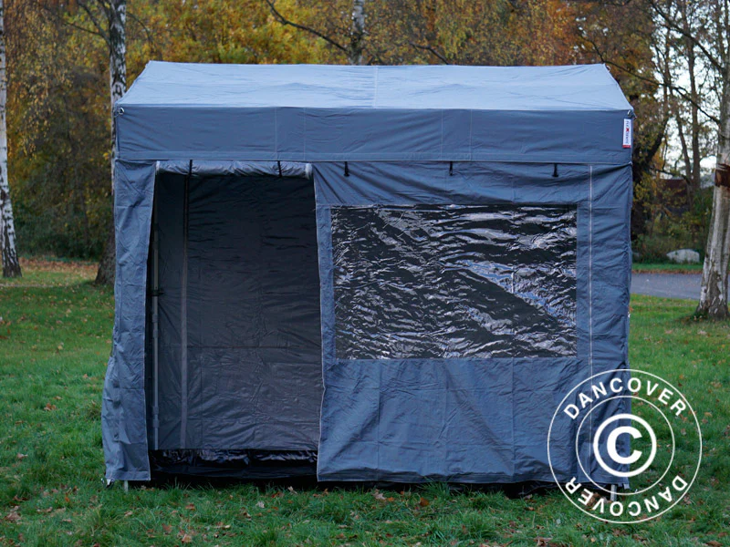 Snabbtält FleXtents PRO Trapezo 2x3m Grå, inkl. 4 sidor - Image 12