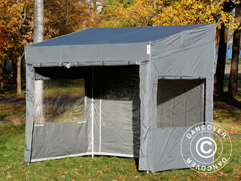 Snabbtält FleXtents PRO Trapezo 2x3m Grå, inkl. 4 sidor - Image 7