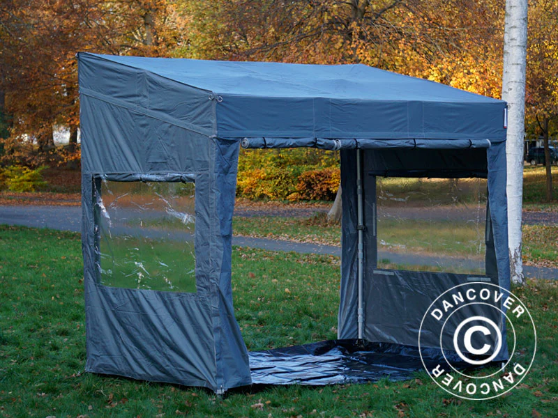 Snabbtält FleXtents PRO Trapezo 2x3m Grå, inkl. 4 sidor - Image 9