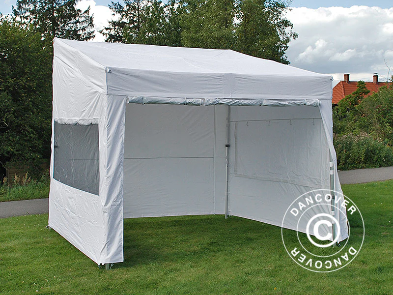 Snabbtält FleXtents PRO Trapezo 2x3m Vit, inkl. 4 sidor - Image 4