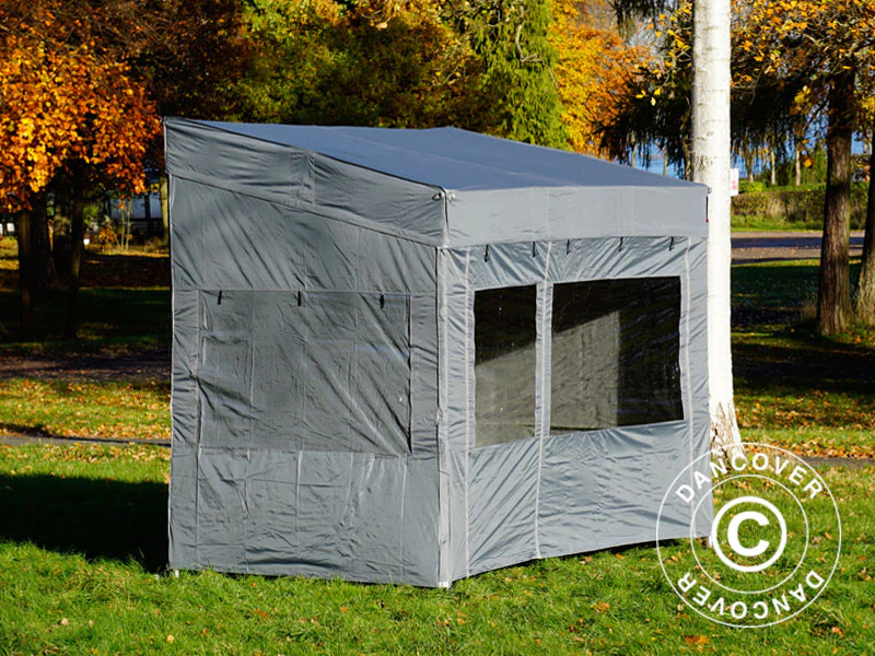 Snabbtält FleXtents PRO Trapezo 3x3m Grå, inkl. 4 sidor - Image 2