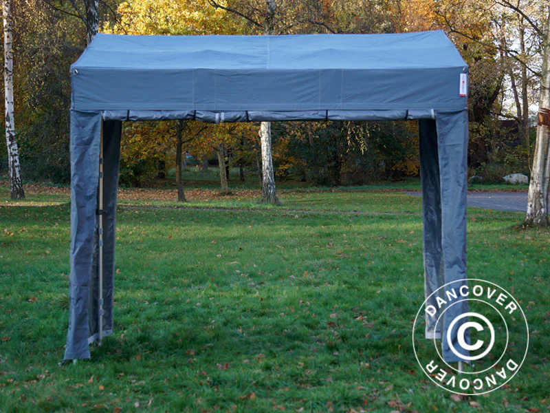 Snabbtält FleXtents PRO Trapezo 3x3m Grå, inkl. 4 sidor - Image 8