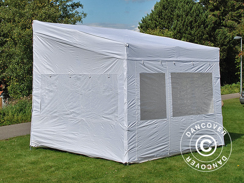 Snabbtält FleXtents PRO Trapezo 3x3m Vit, inkl. 4 sidor - Image 6