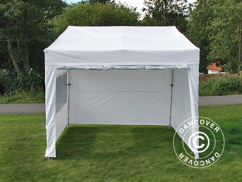 Snabbtält FleXtents PRO Trapezo 3x3m Vit, inkl. 4 sidor - Image 8