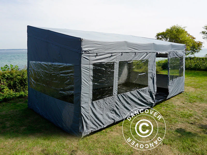 Snabbtält FleXtents PRO Trapezo 3x6m Grå, inkl. 4 sidor - Image 10